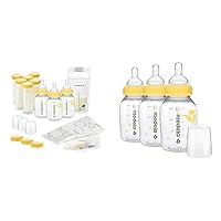 Medela Breastfeeding Gift Set, Breast Milk Storage System; Bottles, Nipples & Breast Milk Storage Bottles, 3 Pack of 5 Ounce Breastfeeding Bottles