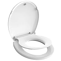 Potty Training Seat Built-in Toilet Seat, Round Toilet Seat 16.5inch with Baby Seat 2 in 1 Soft Close Quiet No Slapping, Magnetic Absorption, Easy Installation for Bottom Fixing Toilet…