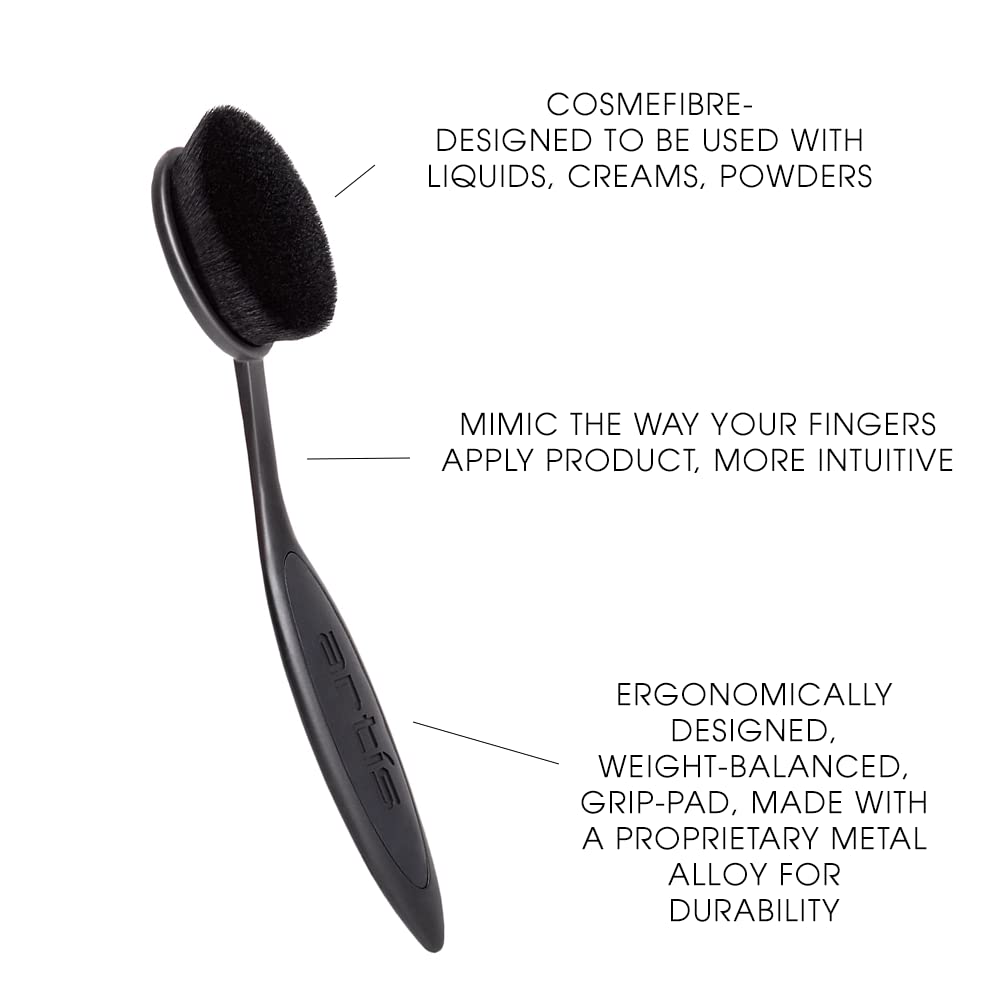 Artis Elite Oval 7 Brush | Oval Makeup Brush | Luxury Synthetic Foundation Brush | Ideal For Foundation, SPF, Skincare | Use With Liquids, Powders, and Creams | Creates Airbrush Finish