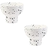 BESTOYARD 2 pcs Bowl Cups Oatmeal Tall Nuts Home Ceramic Fruit Appetizer Pot Pudding Creative Tasting Storage Snack Classical for Exquisite Cup Dessert