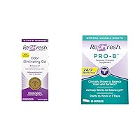 RepHresh Odor Eliminating Vaginal Gel, 4ct (0.07oz) & Pro-B Probiotic Supplement for Women, 30 Oral Capsules