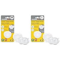 Medela Contact Nipple Shields for Breastfeeding, 20mm Small and 24mm Medium, 2 Count Each with Carrying Case