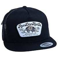 Red Dirt Hat Company Adjustable Snapback Hats (Black - Dos Armadillos)