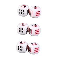 6 Pcs Gossip Dice Role Playing Dice Couples Dice Feng Shui Ornament Dice for Divination Novelty Dice Mini Polyhedral Dice Numeral Dice Acrylic White Lovers Number Accessories