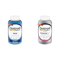 Centrum Multivitamin for Men (250 Count) Silver Women's Multivitamin for Women 50 Plus (200 Count) Vitamin Supplement Bundles