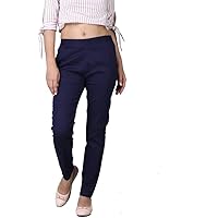 Jessica-Stuff Regular Fit Women Blue Cotton Blend Trousers (26149)