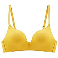 Seamless Training Bra for Teen Girls Adjustable Straps Comfy Soft Sports Bra Small Cup Push Up Bra for Flat Chest