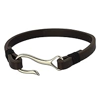 Leather Bracelet by Austaras - S Hook Clasp Nautical Fishing Hook