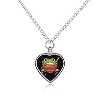 Kawaii Frog Eating in Ramen Bowl Pet Urn Necklace for Ashes Keepsake Cremation Jewelry Memorial Pendant for Dog Cat
