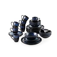 16 32 48 Piece Starry Blue Cutlery Set Cutlery Set with Dinner Plate Dessert Plate Bowl Mug/a/32Pcs
