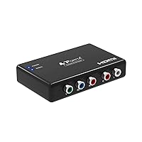 Portta Component to HDMI Converter, YPbPr RGB + R/L Audio to HDMI Converter v1.3 Support 1080P 2 Channel LPCM for HDTV PS2 PS3 HDVD Player Wii Xbox (Component to HDMI) (Converter Without HDMI Cable)