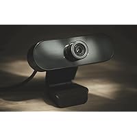 1080p Webcam - Monitor Camera with 95° Wide Angle, 360° Rotation Pan & Tilt, Dual Microphones – Attachable Desktop Cam with Privacy Shutter for Remote Work, Streaming & Gaming