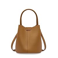 First layer cowhide bag women's bag crossbody bag high-end genuine leather handbag bucket bag two-in-one