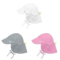 i play. Baby & Toddler Girls' Flap Sun Protection Hat (3 pack), UPF 50+ with Adjustable Toggle