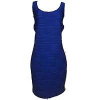 Women's Plus Size Textured Dress 1X Blue