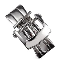 Classical 22 18mm Silver Black Deployment Clasp For Chopard Watchband Men Women Metal Accessory Buckle