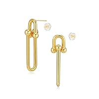 MRSXIA Stud Earrings for Women 18K Gold Filled Small Simple Delicate Hypoallergenic Ear Jewelry