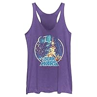 STAR WARS Women's Officially Licensed Vintage Victory Junior's Racerback Tank