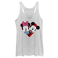 Disney Classic Mickey Minnie Heart Women's Racerback Tank Top