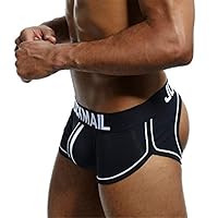 JOCKMAIL Men Open Back Underwear Men Boxer Shorts Cotton Backless boxer