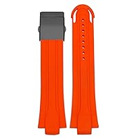 24mm*12mm Lug End Rubber Waterproof Watchband For Oris Wristband Silicone Band Stainless Steel Folding Clasp