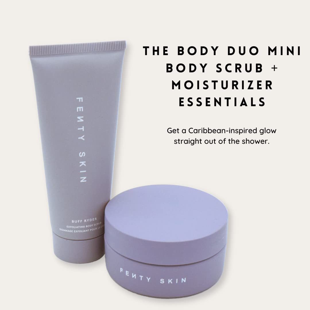 Fenty Skin The Body Duo Mini Body Scrub + Moisturizer Essentials:: Buff Ryder Exfoliating Body Scrub and Butta Drop Whipped Oil Body Cream