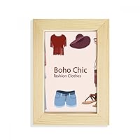 Bohe mia Wind Fashion Clothes Girl Desktop Display Photo Frame Picture Art Painting 5x7 inch