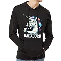 Dadacorn Lightweight Jersey Hoodie - Unicorn Lovers Item - Gifts for Dad