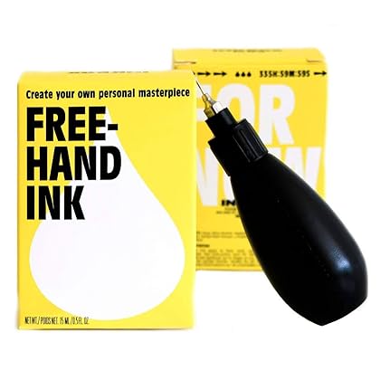 Inkbox Freehand Ink Temporary Tattoos | Lasts Up to 2 Weeks | best for Artists, Long Lasting Temp Kit Tattoos, and Temporary Tattoo Drawing (0.5 Fl Ounce (Pack of 1))