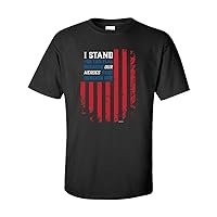 Patriotic USA I Stand for This Flag Because Our Heroes Rest Beneath Her Short Sleeve T-Shirt