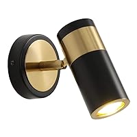 Industrial Black Wall Sconce Retro 1 Light Indoor Wall Lamp with Cylinder Shade LED Wall Spotlight for Bedside Bedroom Living Room Hallway