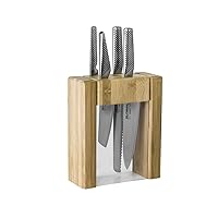 Global Teikoku 5 Piece Stainless Steel Knife Block Set