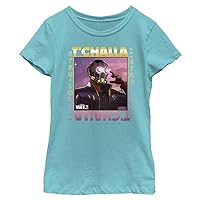 Marvel Girl's Tchalla Star Lord Sq T-Shirt