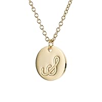 Gold Silver Initial Disc Necklace Best Jewelry Gifts for Mother Personalized Letter Pendant Initial Necklaces Jewelry Gifts for Women Girls