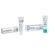 Repair & Protect Mint Toothpaste for Sensitive Teeth & Cavity Prevention, 3.4 oz & Sensodyne Pronamel Intensive Enamel Repair Toothpaste for Sensitive Teeth, Extra Fresh - 3.4 oz