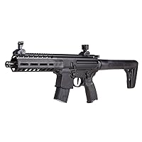 SIG SAUER MPX Gen II CO2-Powered Semi-Automatic .177 Caliber Pellet Air Rifle with Flip-Up Adjustable Sights - 30rd Rapid Pellet Magazine Included