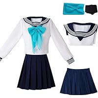 Anime Akebi Komichi Cosplay Costumes Japanese School Girls Uniform Sailor Navy Pleated Skirt
