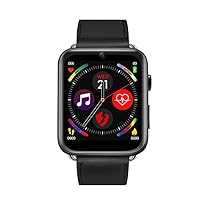 LEM10 Smart Watch 4G 1.88 inch Big Screen OS Android 7.13G RAM 32G ROM LTE 4G SIM Camera GPS WiFi Heart Rate Male Female, Benrenshangmao (Color: Leather black, Size: 1G 16G)