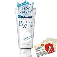 Perfect Whip White Clay n Facial Ｗash - 120g Blotting Paper Set