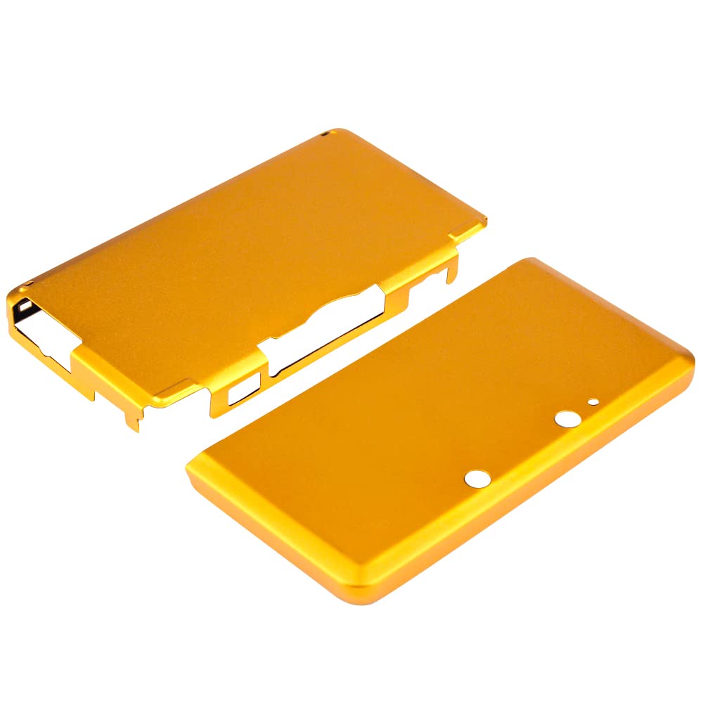 OSTENT Anti-Shock Hard Aluminum Metal Box Cover Case Shell for Nintendo 3DS Console (Gold)