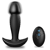 Vibrating Anal Butt Plug Vibrator, Adorime Powerful G-spot Prostate Massager for Men Women