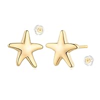 MYEARS Women Earrings Gold Stud 14K Gold Filled Small Simple Hypoallergenic Summer Beach Everyday Jewelry