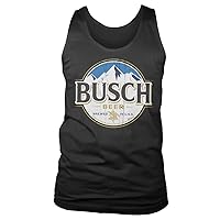 Busch Officially Licensed Beer Vintage Label Tank Top Vest Vest (Black)