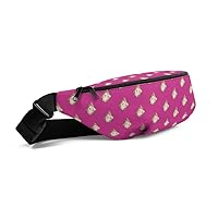 Bull Terrier Diamond Logo Pink Belt Bag Travel Sports Fanny Pack