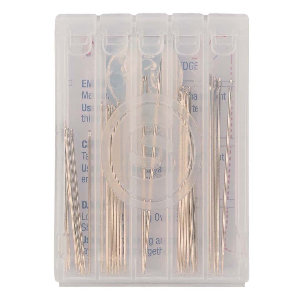 SINGER 07370 Hand Sewing Needles in Compact with Needle Threader, Assorted Sizes, 30-Count