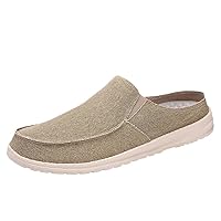 Men's Canvas Half Loafer Slippers - Concise Leisure Sandals