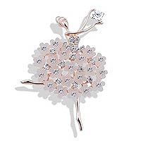 EVERTREND Fashion Charm Girl Grace Alloy Brooch Ballerina Dance Girl Brooch Women Clothing Bag Jewelry Gift Sweet Brooches