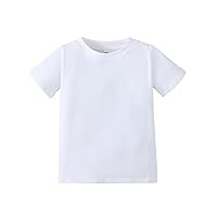 Magic Park Baby Short Long Sleeve Tee Toddler Boy Girl T-Shirt Kids Solid Color Tops Solid Color Blouse