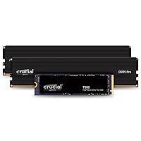 Crucial T500 2TB Gen4 NVMe M.2 Internal Gaming SSD Pro Desktop RAM 48GB Kit (2x24GB) DDR5 6000MHz