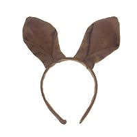 Amosfun Kangaroo Ears Headband Rabbit Bunny Kangaroo Costume Cosplay Party Favors for (Brown)